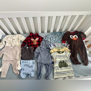 Assorted 3-6 month baby clothing